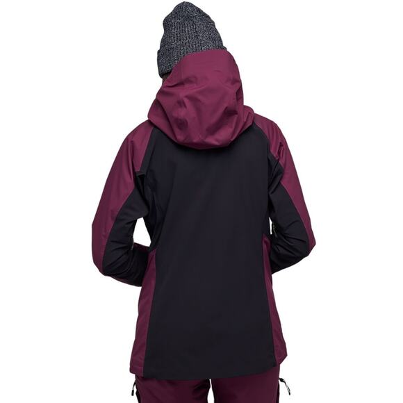 Black Diamond Womens Dawn Patrol Hybrid Shell Jacket Parka Blackberry Black $359 - Picture 3 of 4